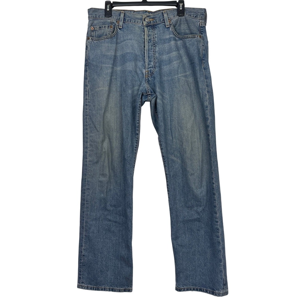 VTG Y2K Levis 501 Original Fit BUTTON FLY Mens 36x32 Straight Leg Blue Jeans
